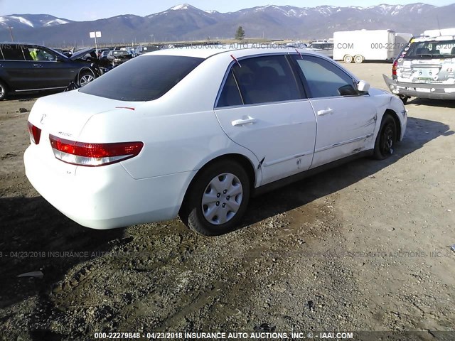 1HGCM56383A128793 - 2003 HONDA ACCORD LX WHITE photo 4