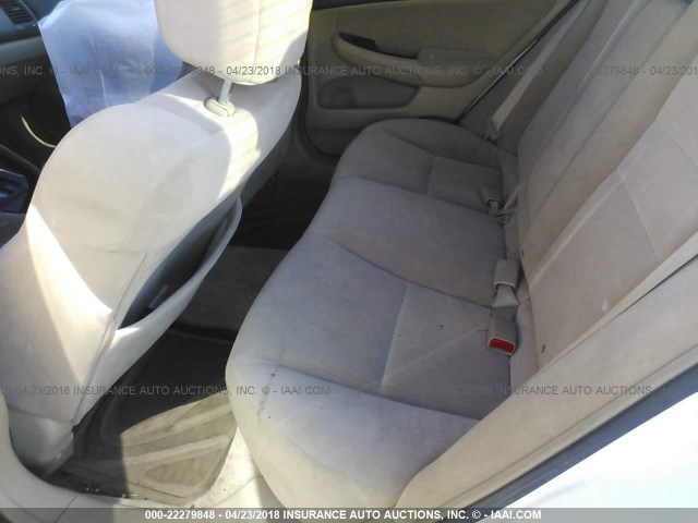 1HGCM56383A128793 - 2003 HONDA ACCORD LX WHITE photo 8