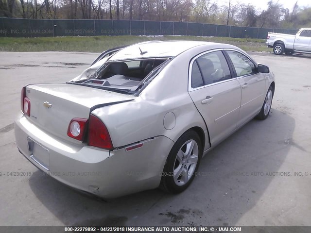 1G1ZB5EB0AF139495 - 2010 CHEVROLET MALIBU LS ოქროსფერი ფოტო 4