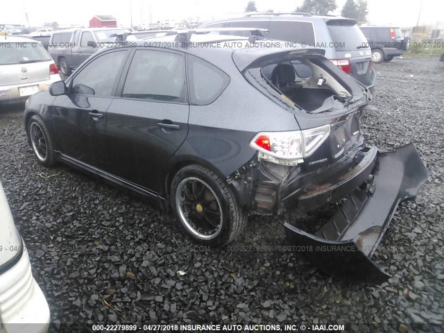 JF1GH75608G812338 - 2008 SUBARU IMPREZA WRX PREMIUM BLACK photo 3