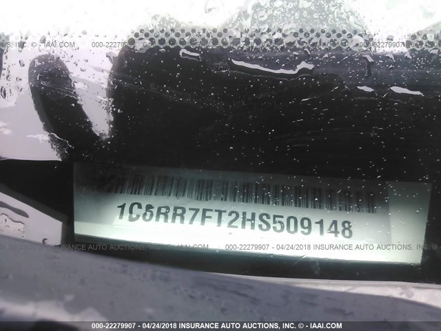 1C6RR7FT2HS509148 - 2017 RAM 1500 ST WHITE photo 9