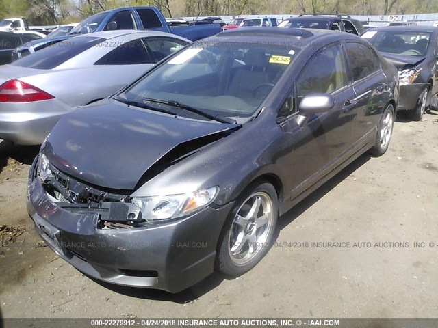 19XFA16989E007916 - 2009 HONDA CIVIC EXL GRAY photo 2
