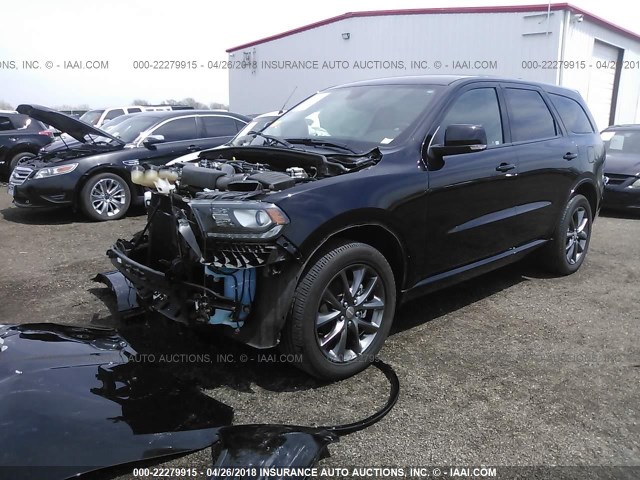 1C4RDJDG9HC896902 - 2017 DODGE DURANGO GT BLACK photo 2