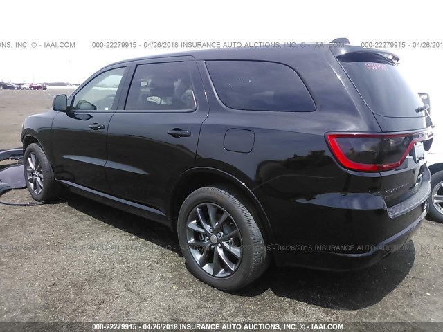 1C4RDJDG9HC896902 - 2017 DODGE DURANGO GT BLACK photo 3