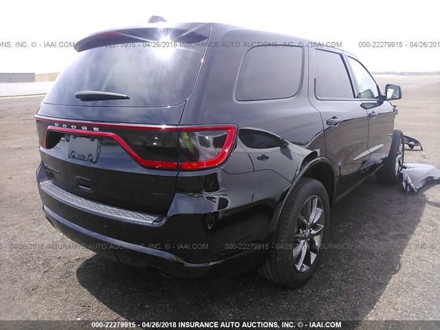 1C4RDJDG9HC896902 - 2017 DODGE DURANGO GT BLACK photo 4