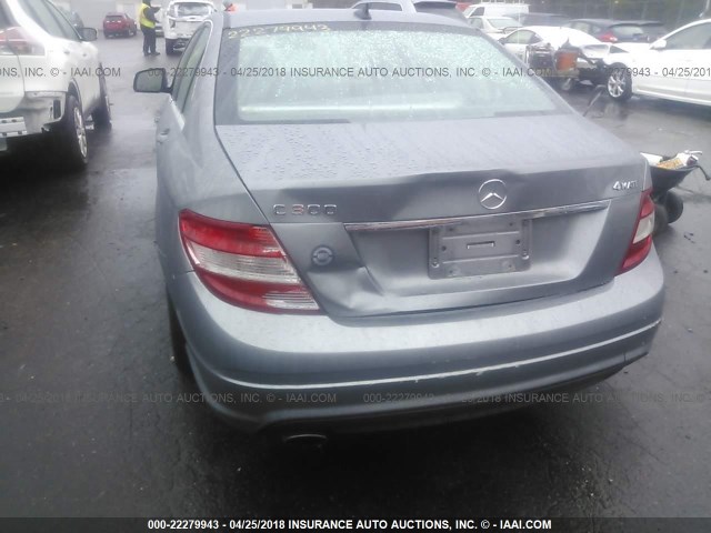 WDDGF81X98F104105 - 2008 MERCEDES-BENZ C 300 4MATIC GRAY photo 6