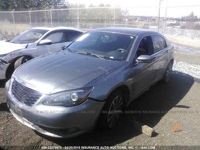 1C3CCBBB0DN503751 - 2013 CHRYSLER 200 TOURING GRAY photo 2