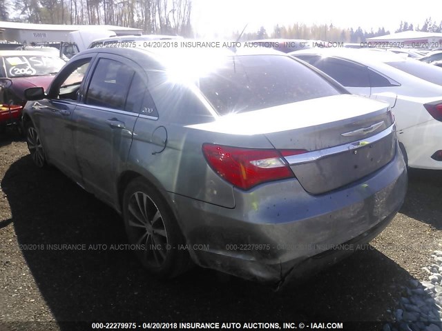 1C3CCBBB0DN503751 - 2013 CHRYSLER 200 TOURING GRAY photo 3