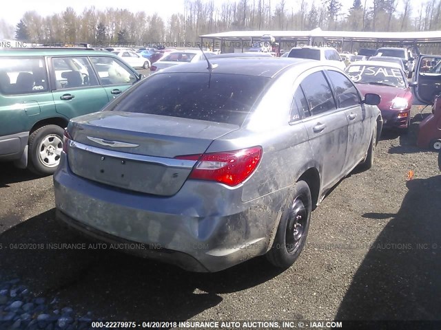 1C3CCBBB0DN503751 - 2013 CHRYSLER 200 TOURING GRAY photo 4