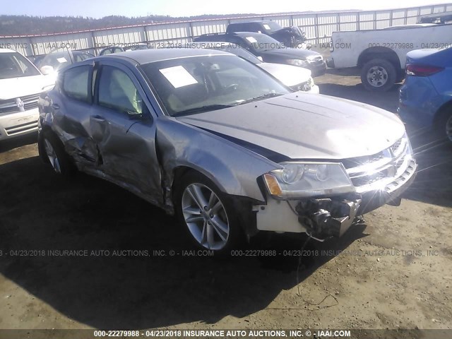 1C3CDZAG3DN720956 - 2013 DODGE AVENGER SE SILVER photo 1