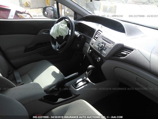 19XFB2F50CE085050 - 2012 HONDA CIVIC LX GRAY photo 5