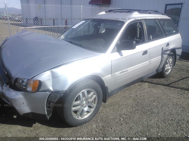 4S3BH675047627865 - 2004 SUBARU LEGACY OUTBACK AWP SILVER photo 2