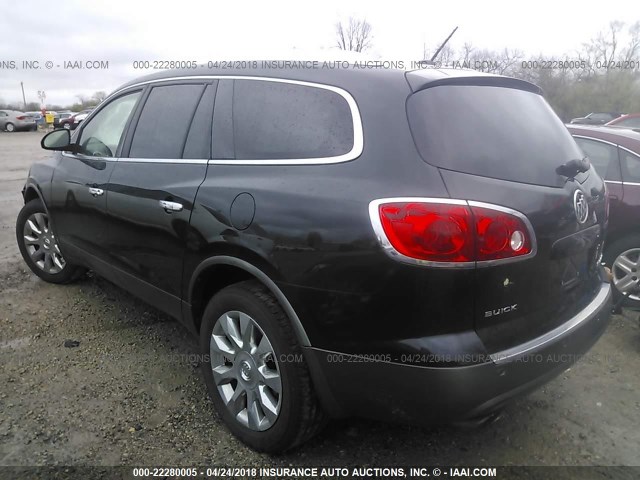 5GALRCED0AJ203810 - 2010 BUICK ENCLAVE CXL 黑色 照片 3