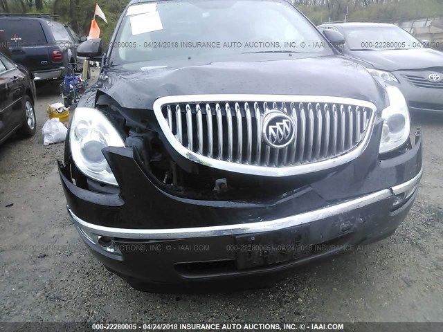 5GALRCED0AJ203810 - 2010 BUICK ENCLAVE CXL BLACK photo 6