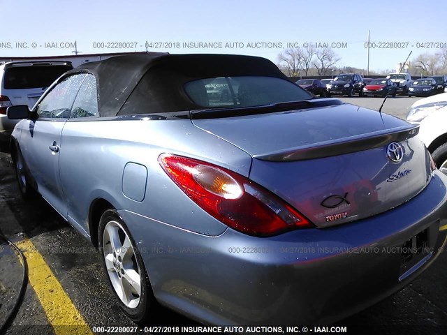 4T1FA38P36U095371 - 2006 TOYOTA CAMRY SOLARA SE/SLE ღია ლურჯი ფოტო 3