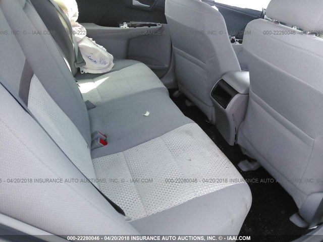 4T4BF1FK0DR307528 - 2013 TOYOTA CAMRY L/SE/LE/XLE SILVER photo 8