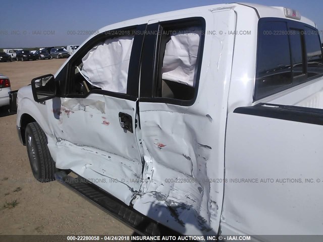 1FTFX1CT0DKF09677 - 2013 FORD F150 SUPER CAB WHITE photo 6