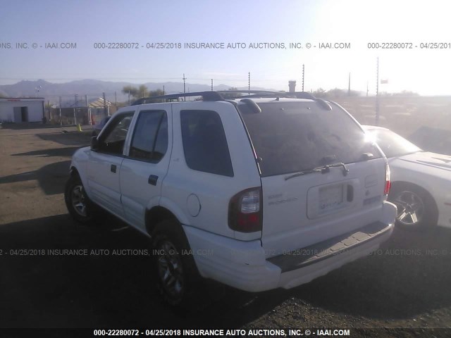 4S2DM58W024335948 - 2002 ISUZU RODEO S/LS/LSE WHITE photo 3