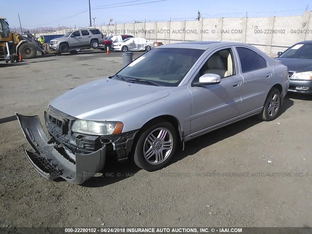 YV1RS592X82684004 - 2008 VOLVO S60 2.5T SILVER photo 2