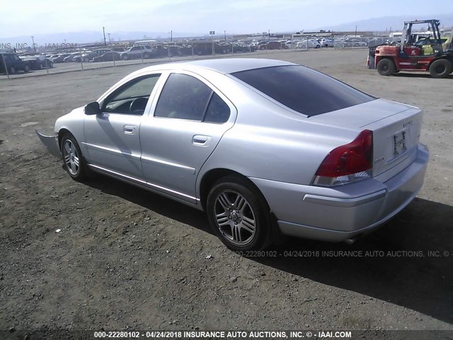 YV1RS592X82684004 - 2008 VOLVO S60 2.5T SILVER photo 3