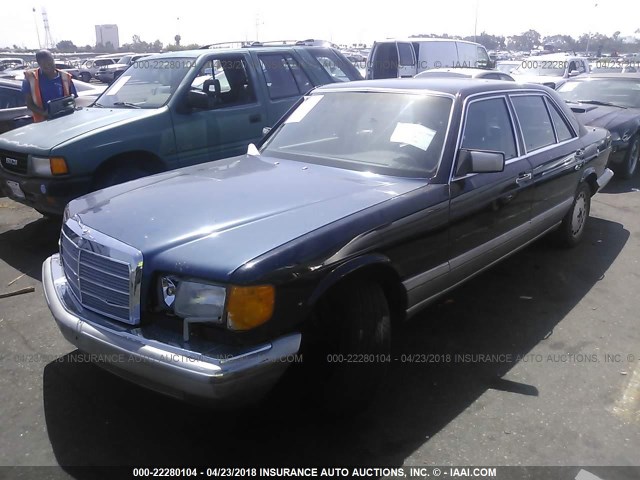 WDBCA35EXKA480432 - 1989 MERCEDES-BENZ 420 SEL BLACK photo 2