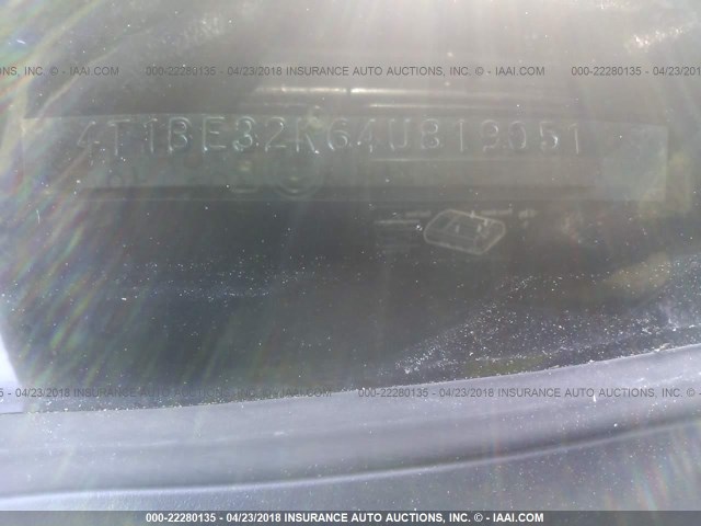 4T1BE32K64U819051 - 2004 TOYOTA CAMRY LE/XLE/SE 灰色 照片 9