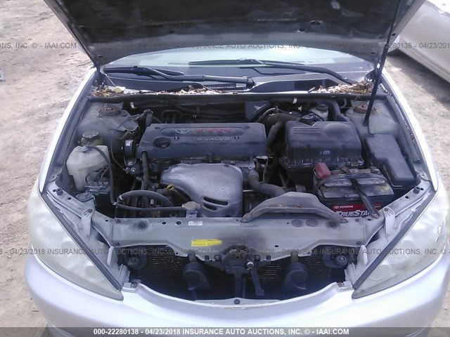 4T1BE32K85U534224 - 2005 TOYOTA CAMRY LE/XLE/SE SILVER photo 10
