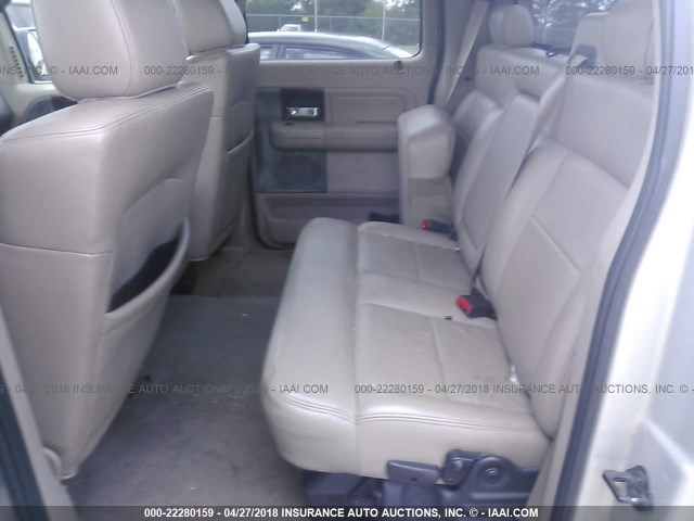 1FTPW14526FA35427 - 2006 FORD F150 SUPERCREW BROWN photo 8