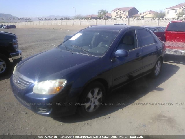 KNAFE122075466683 - 2007 KIA SPECTRA EX/LX BLUE photo 2