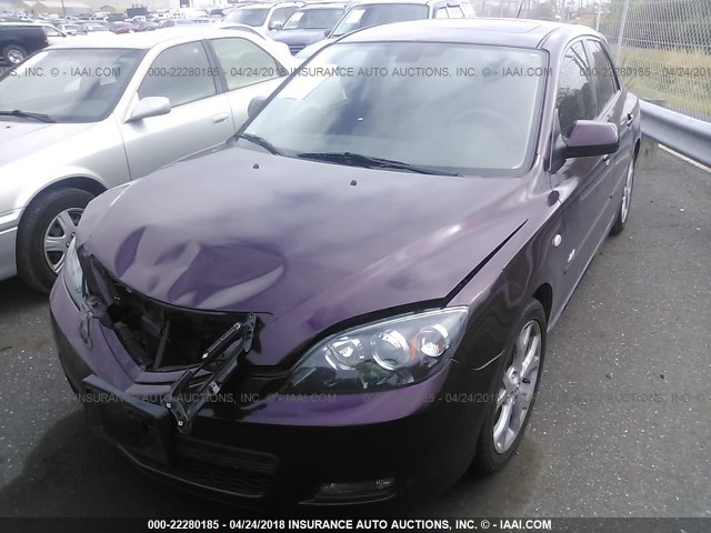 JM1BK344571670925 - 2007 MAZDA 3 HATCHBACK PURPLE photo 2