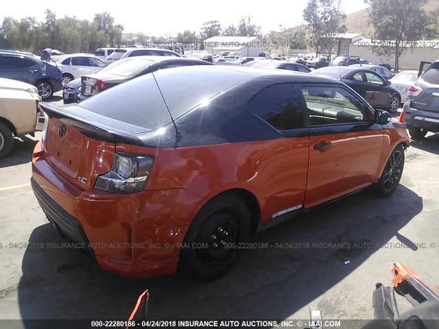 JTKJF5C7XFJ005680 - 2015 TOYOTA SCION TC 橙色 照片 4