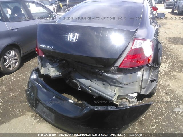 1HGCS12848A028665 - 2008 HONDA ACCORD EXL BLACK photo 6