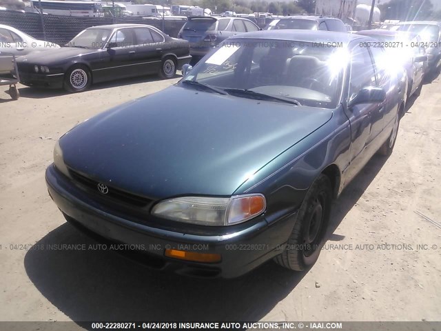 JT2BF12K8T0185844 - 1996 TOYOTA CAMRY LE/XLE/SE მწვანე ფოტო 2