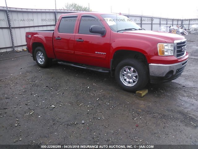 3GTP2VE30BG382022 - 2011 GMC SIERRA K1500 SLE RED photo 1