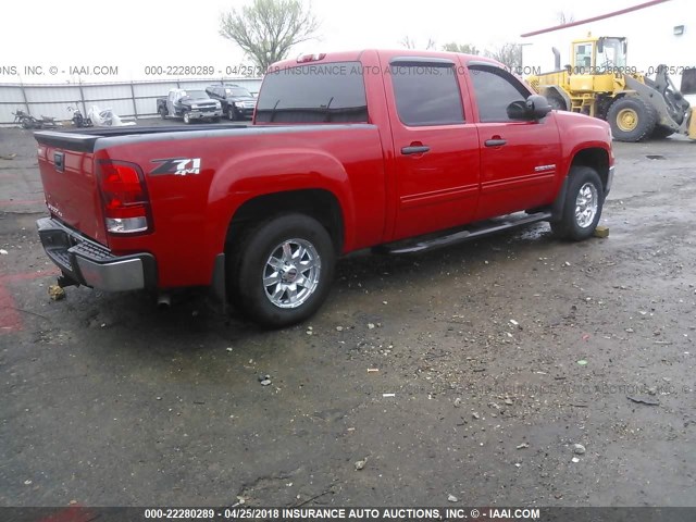 3GTP2VE30BG382022 - 2011 GMC SIERRA K1500 SLE RED photo 4