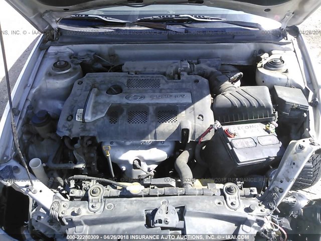 KMHDN46D04U778488 - 2004 HYUNDAI ELANTRA GLS/GT SILVER photo 10