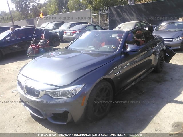 WBS3U9C30HP971054 - 2017 BMW M4 GRAY photo 2