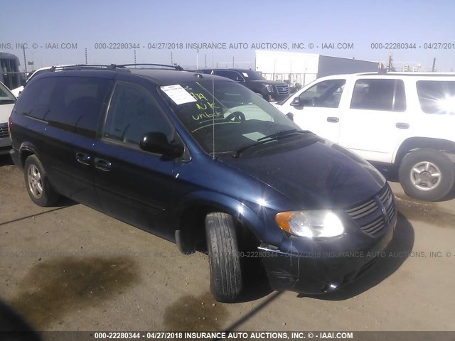 2D8GP44L05R586011 - 2005 DODGE GRAND CARAVAN SXT BLUE photo 1