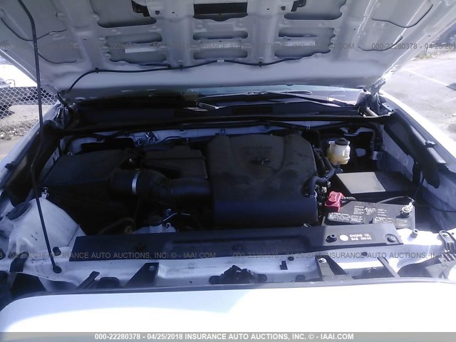 3TMCZ5AN4GM042236 - 2016 TOYOTA TACOMA DBL CAB/SR/SR5/TRD SPT/OR WHITE photo 10
