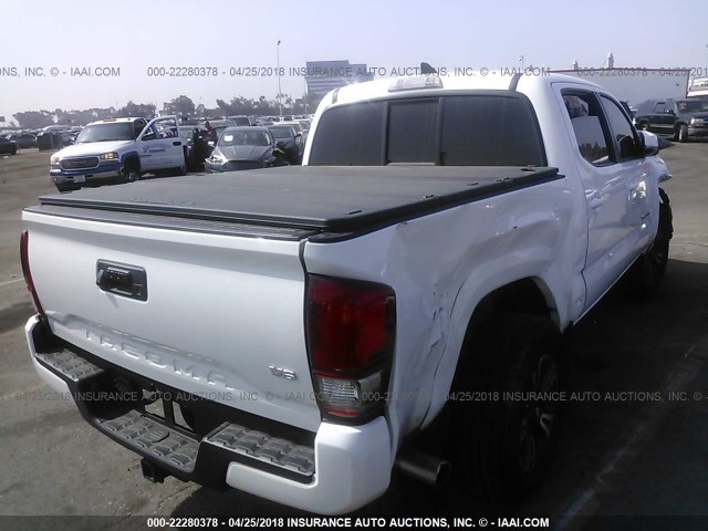 3TMCZ5AN4GM042236 - 2016 TOYOTA TACOMA DBL CAB/SR/SR5/TRD SPT/OR WHITE photo 4