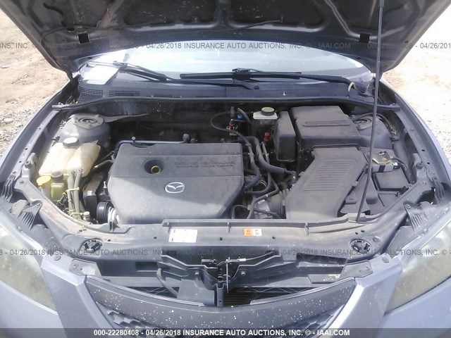 JM1BK32F371732181 - 2007 MAZDA 3 I ვერცხლისფერი ფოტო 10