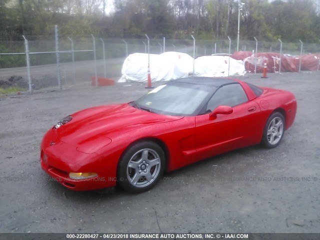 1G1YY22G9V5102255 - 1997 CHEVROLET CORVETTE RED photo 2