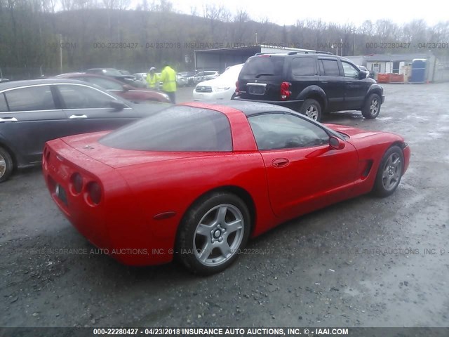 1G1YY22G9V5102255 - 1997 CHEVROLET CORVETTE RED photo 4