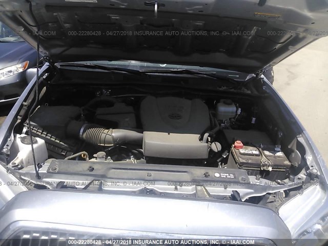 3TMDZ5BN5GM012150 - 2016 TOYOTA TACOMA DBL CAB/SR5/TRD SPORT/OR SILVER photo 10