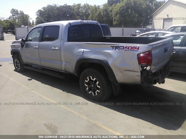 3TMDZ5BN5GM012150 - 2016 TOYOTA TACOMA DBL CAB/SR5/TRD SPORT/OR SILVER photo 3