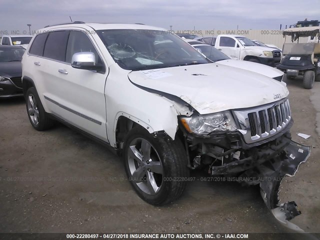 1C4RJECG7CC188142 - 2012 JEEP GRAND CHEROKEE OVERLAND WHITE photo 1