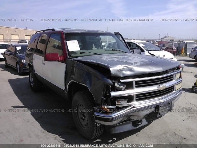 1GNEK13R7XJ483062 - 1999 CHEVROLET TAHOE K1500 灰色 照片 1
