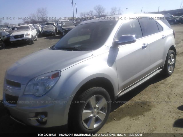 2GNALFEK7D6318307 - 2013 CHEVROLET EQUINOX LTZ SILVER photo 2