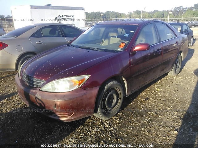 4T1BE32K04U380784 - 2004 TOYOTA CAMRY LE/XLE/SE RED photo 2