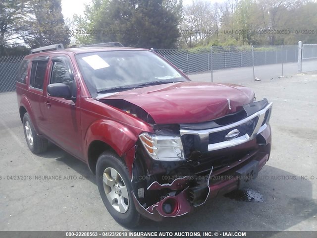 5N1AR18B39C615865 - 2009 NISSAN PATHFINDER S/LE/SE RED photo 1